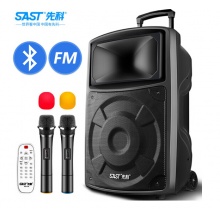 先科（SAST）A90 15英寸大功率重低音移动户外蓝牙拉杆...